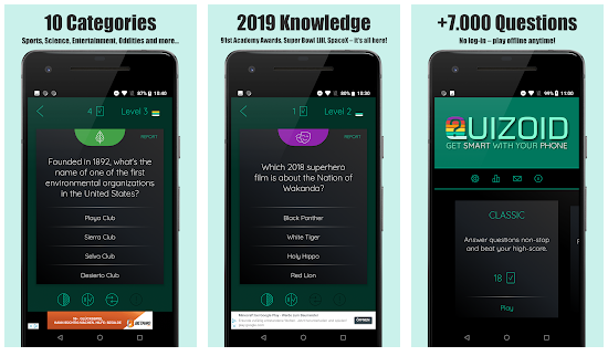 Quizoid - أفضل ألعاب أندرويد و أيفون 2020 بدون أنترنت: أحسن 20 لعبة فيديو تعمل أوفلاين بدون نت.