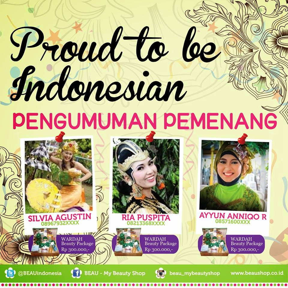 Pemenang BEAU Kontes Proud To Be Indonesian