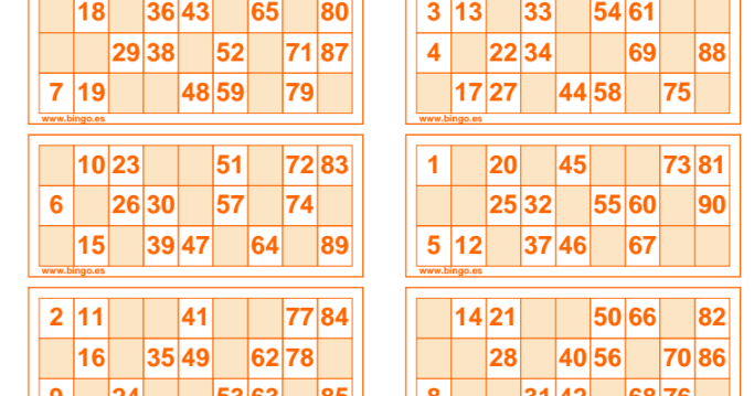 Cartones Bingo 90 Bolas PDF, PDF