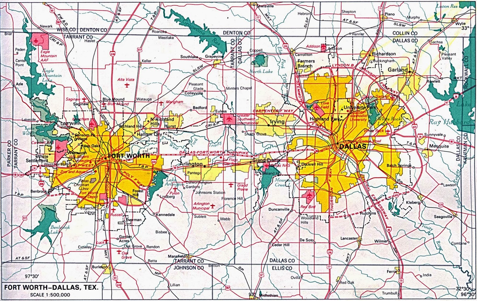 Dallas Map Fort Worth 