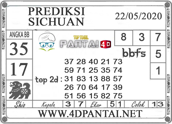 PREDIKSI TOGEL SICHUAN PANTAI4D 22 MEI 2020 PREDIKSI TOGEL SICHUAN PANTAI4D 22 MEI 2020