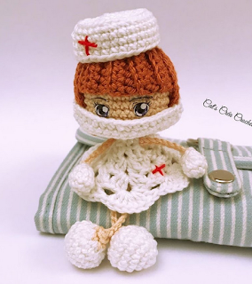 PATRON GRATIS MUÑECA ENFERMERA AMIGURUMI 44103