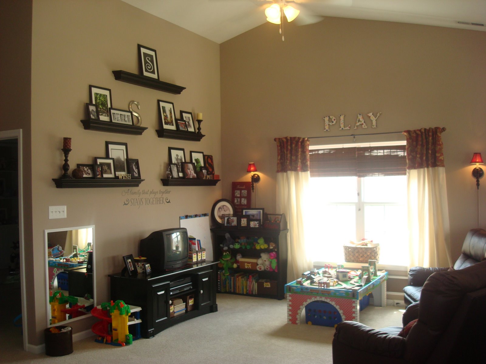 open loft used as kid playroom 