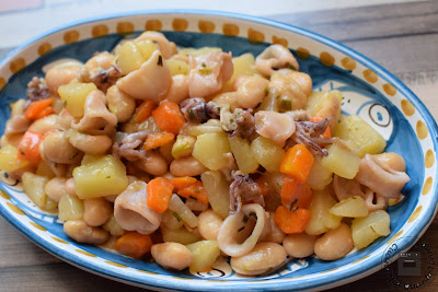 calamari e fagioli in umido