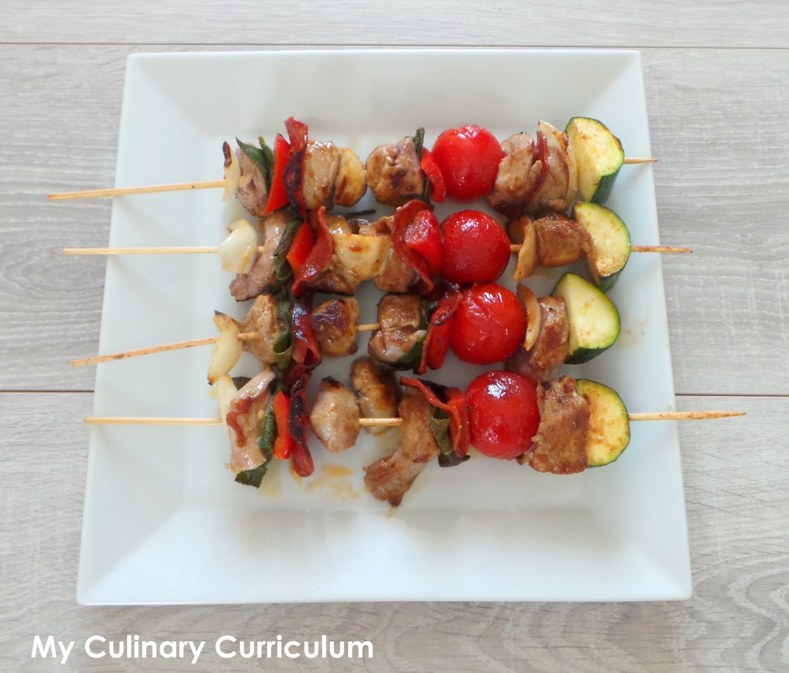 My Culinary Curriculum Brochettes de filet mignon de porc marinées au paprika (Filet mignon My Culinary Curriculum Brochettes de filet mignon de porc marinées au paprika (Filet mignon
