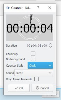 counter kdenlive clock
