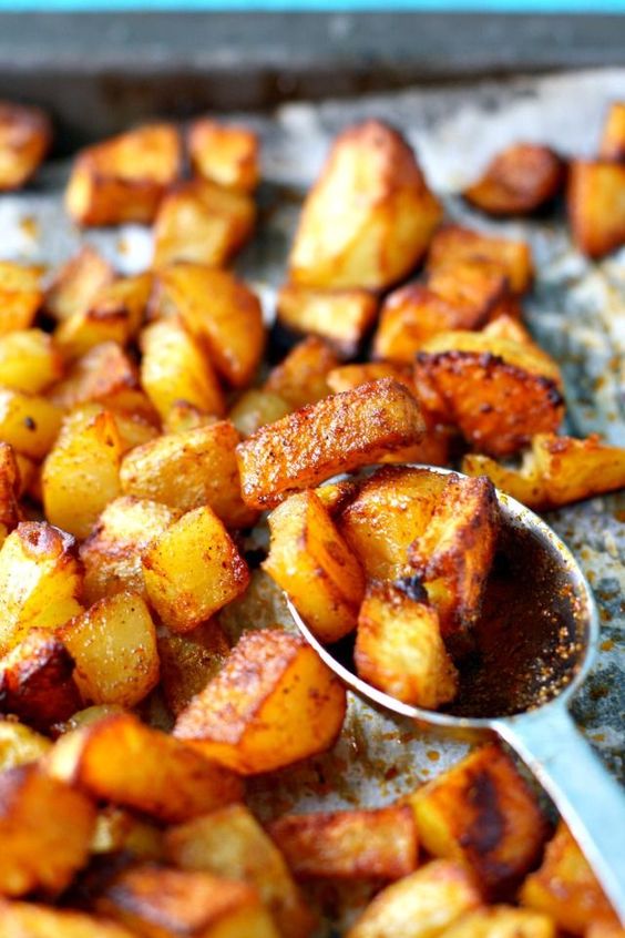 These perfectly roasted seasoned potatoes are crisp and delicious - the perfect side dish