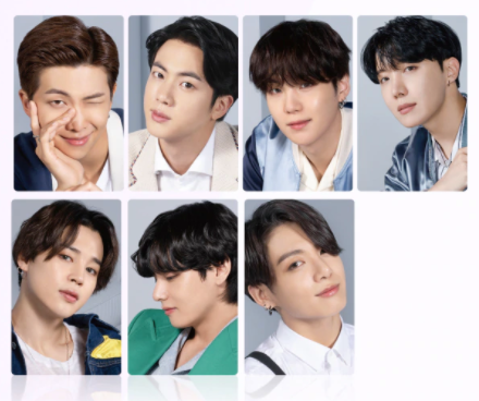 BTS KPOP SAMSUNG 7 Photocards Photo Card Rare Boy Band NEW P14!