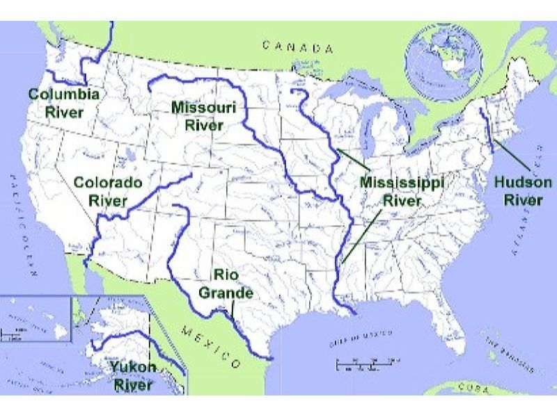 Map Of United States With Rivers Map Of Interstate Map Of United States With Rivers Map Of Interstate