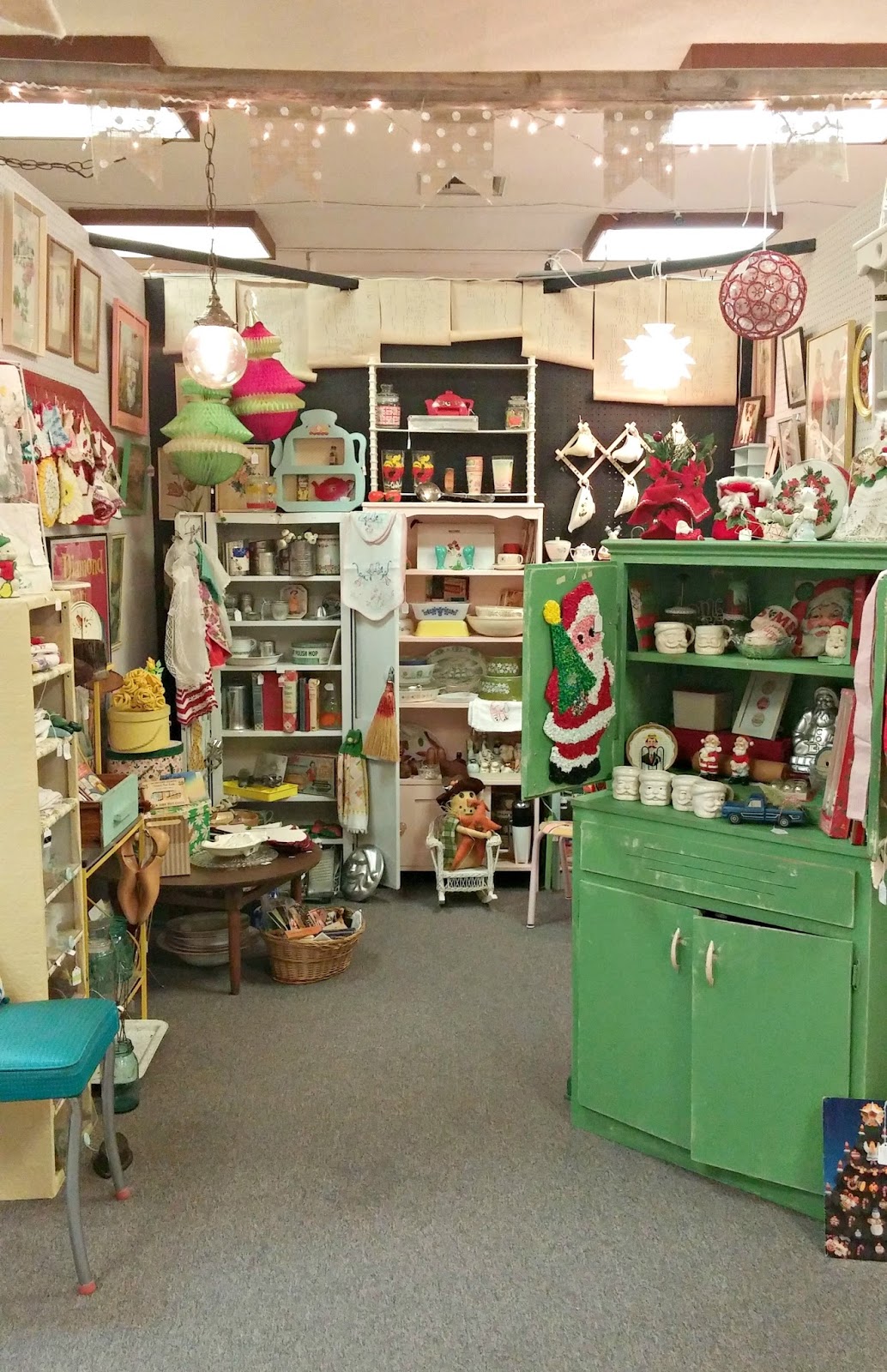 Antique Mall Booth Update for Christmas Little Vintage Cottage