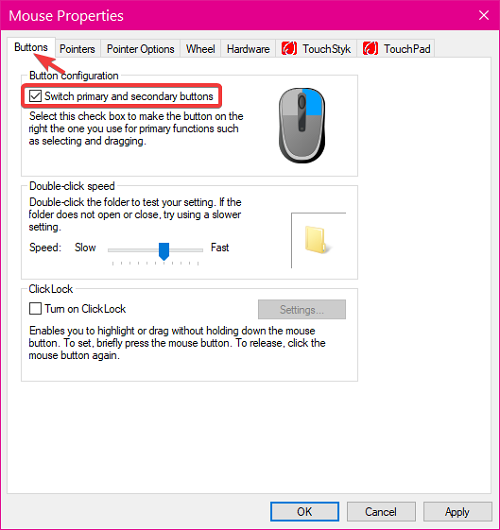 How to change Mouse Settings in Windows 10
