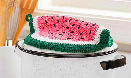 Crochet watermelon Potholder pattern
