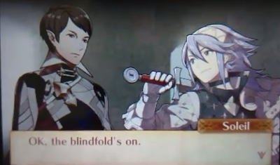 Fire Emblem Fates Soleil Avatar Corrin B support gay conversion therapy localization blindfold
