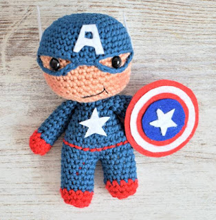 PATRON GRATIS CAPITAN AMERICA AMIGURUMI 47018