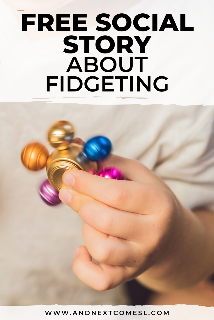 Free printable social story for kids with autism about fidgeting