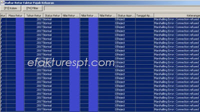 e-Faktur reject Marshalling Error : Connection Refused