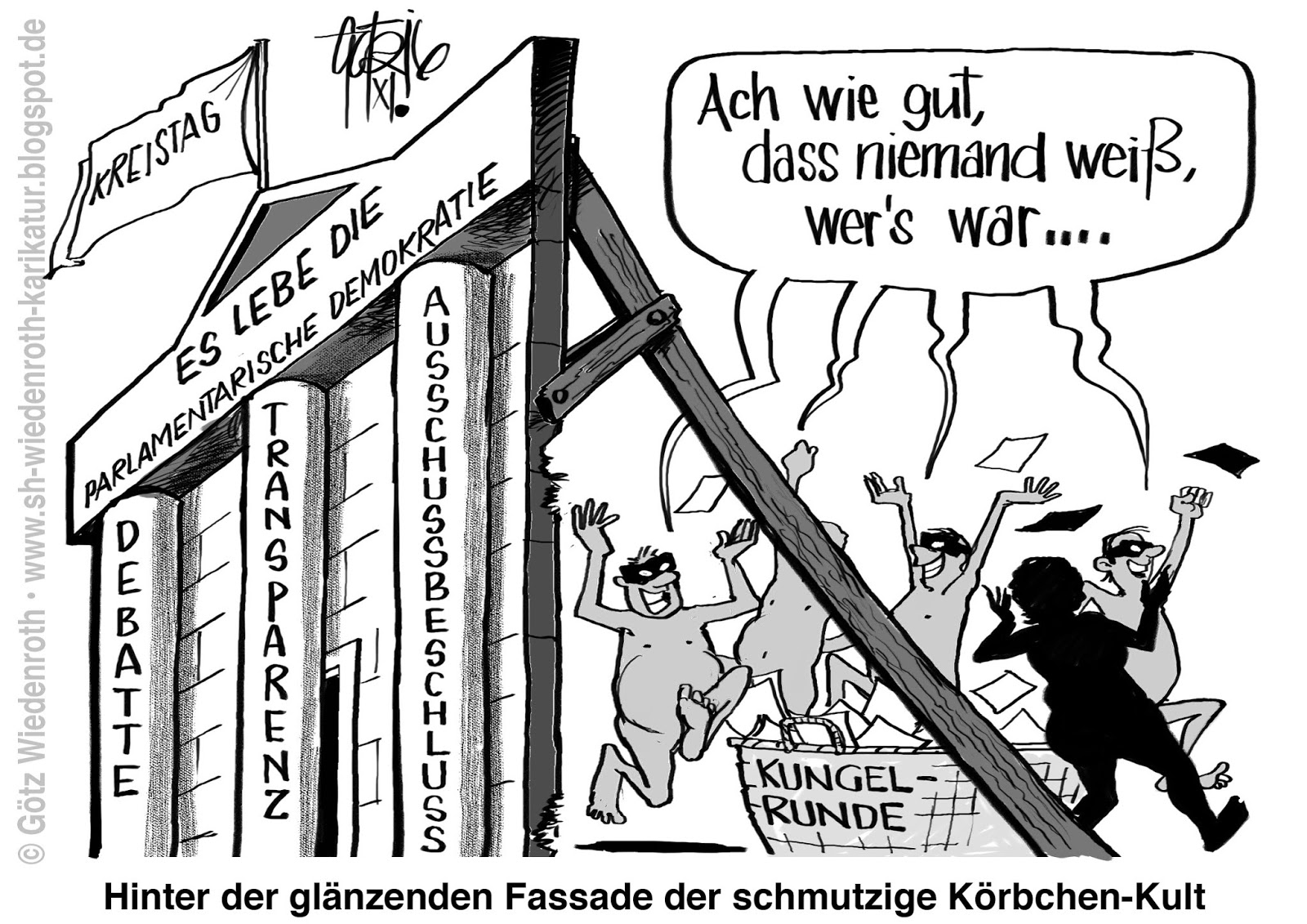 Der Norden In Der Wiedenroth Karikatur Kreistag Es Lebe Die Parlamentarische Demokratie
