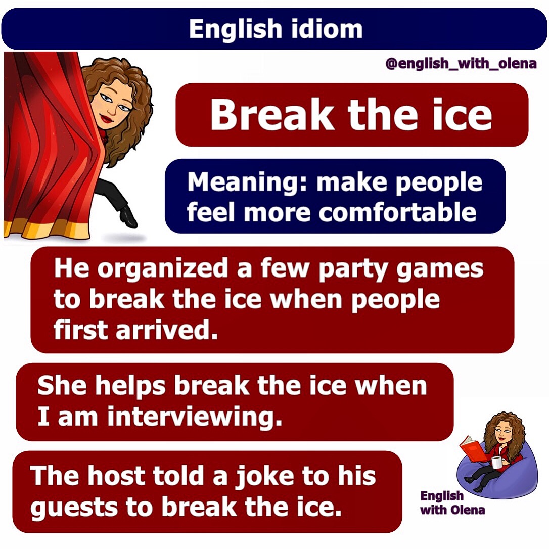 English with Olena English idiom "Break the ice"