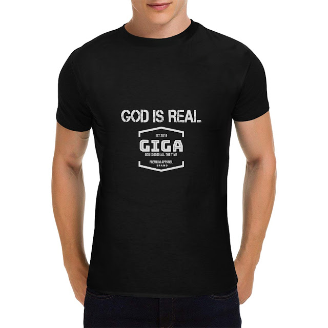 GIGA Brand God Is Real Men T-shirt