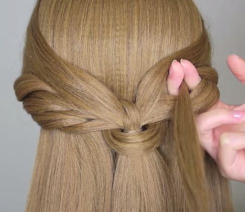 Peinados con media cola fácil y bonito DIY ~ Belleza y Peinados