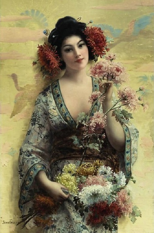 Joseph Faust (né en 1868 décédé après 1934) peintre français / Japonisme