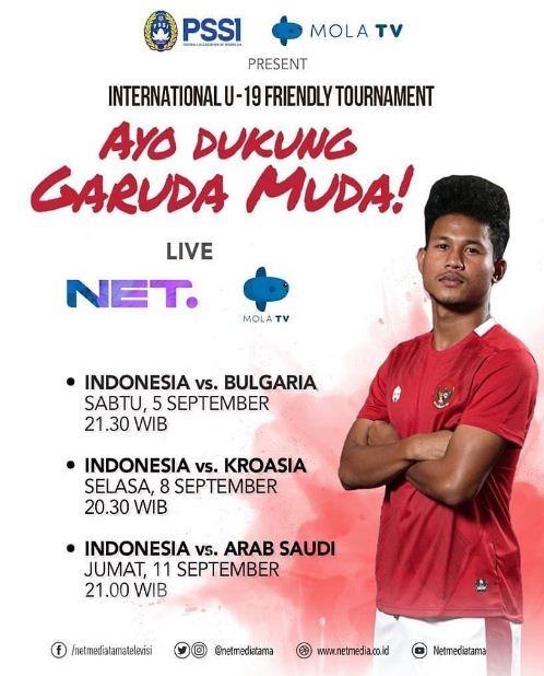 Jadwal Siaran Langsung Timnas Indonesia U 19 Tc Kroasia