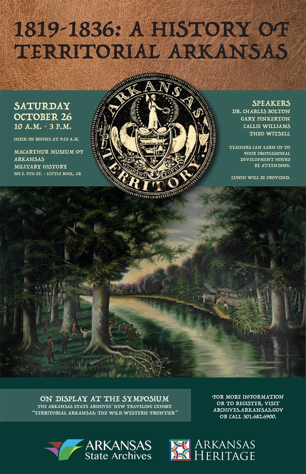 From the Vault Free Symposium to Spotlight History of Territorial Arkansas