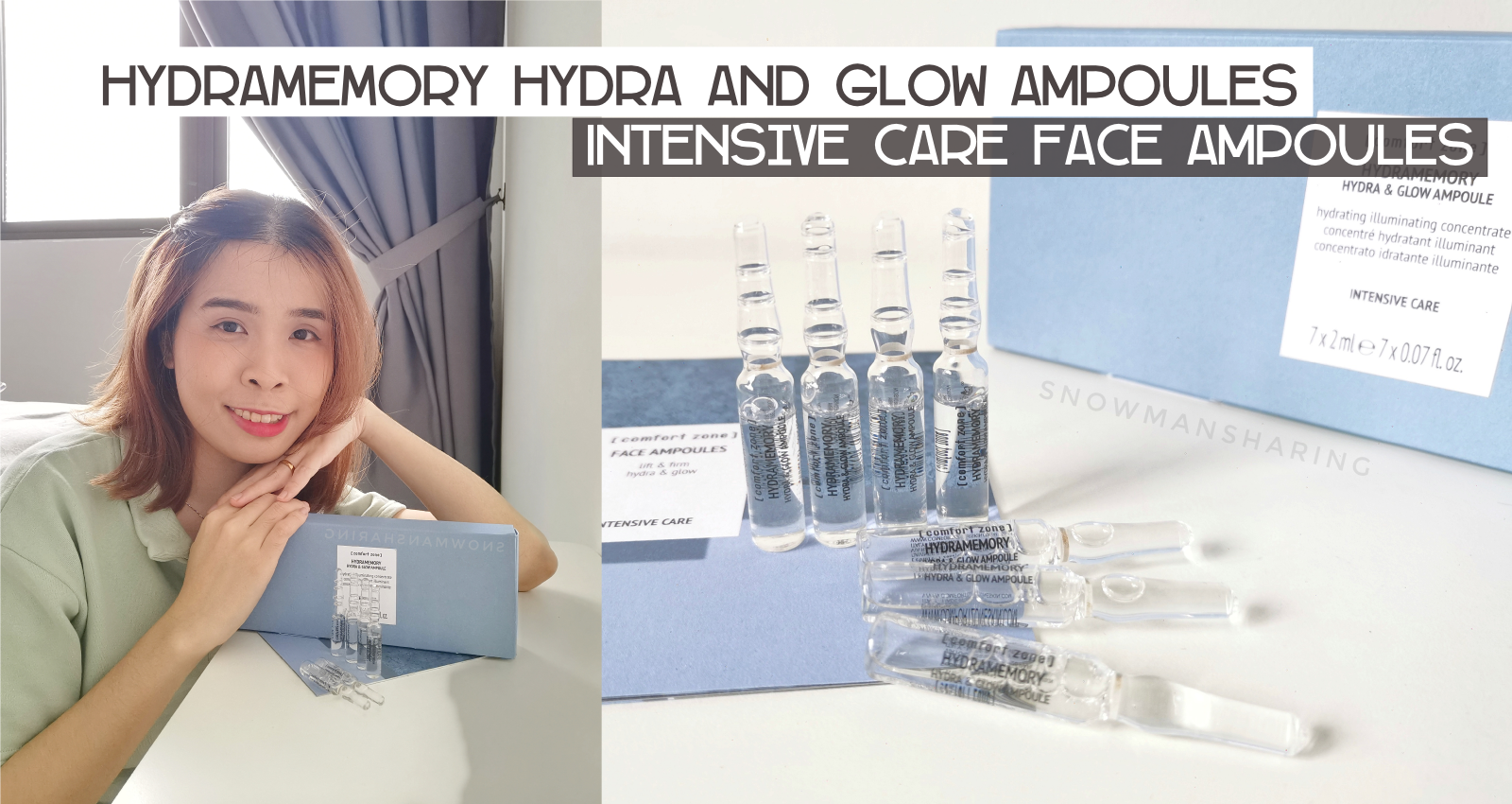 Intensive Care Face Ampoules HYDRAMEMORY Hydra and Glow Ampoules from