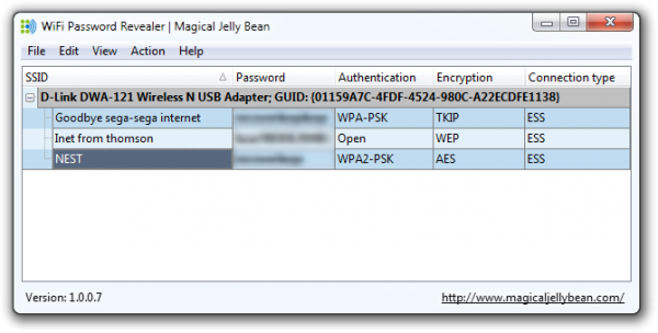 Software de búsqueda y revelación de contraseñas WiFi