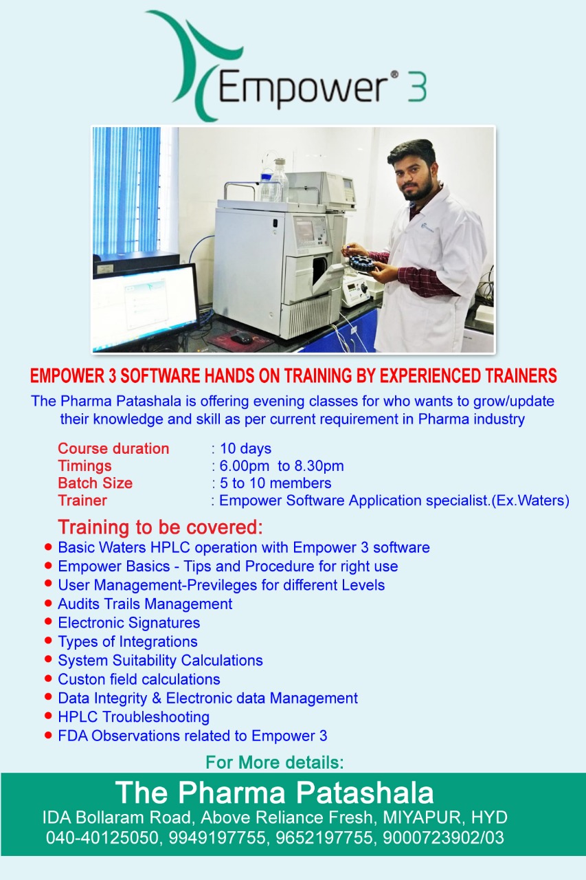 Empower-3 Software Hands on Training By Experienced Trainers @ The