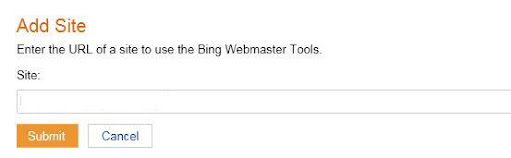 add site bing webmaster