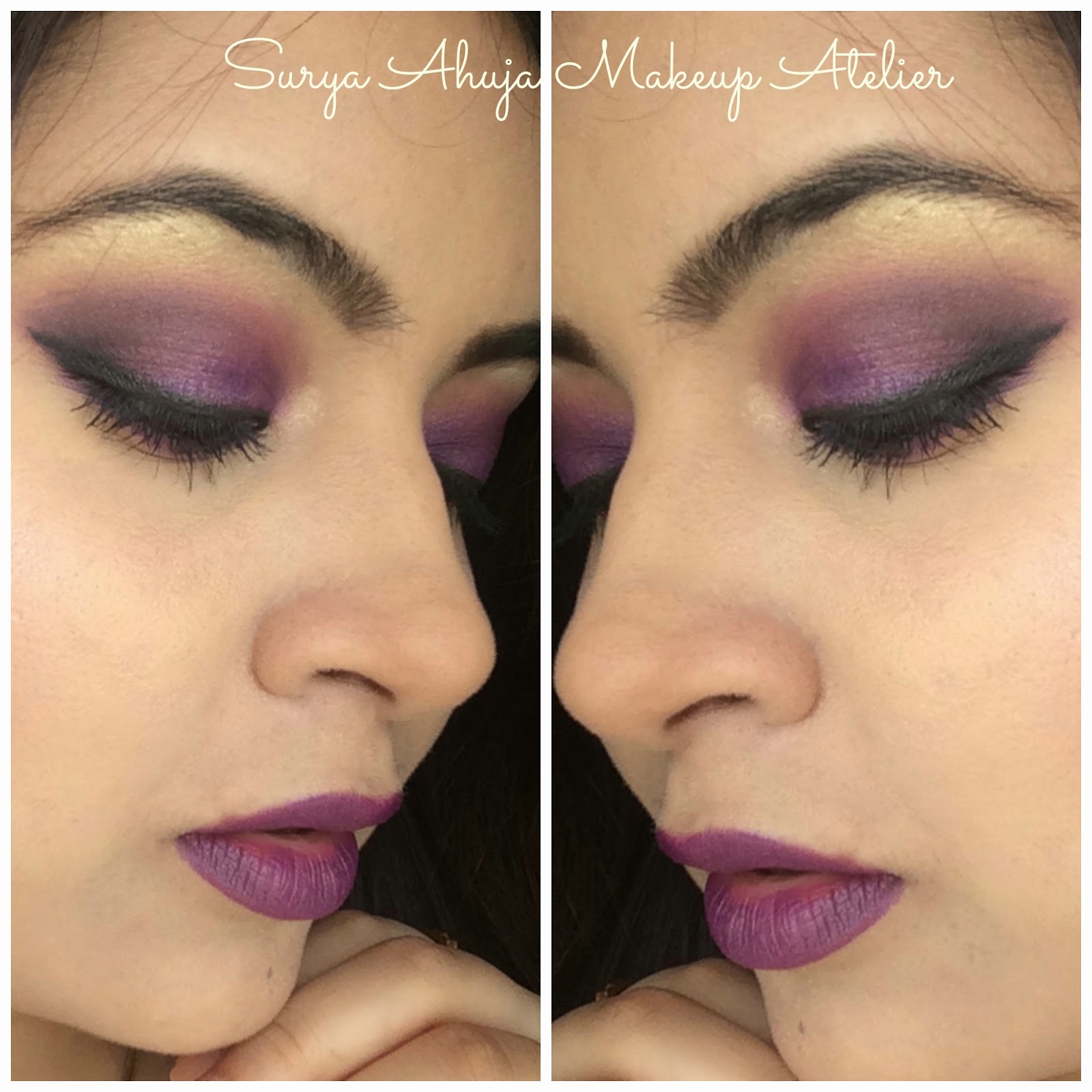 Surya Ahuja Purple Gothic Makeup Tutorial Bh Cosmetics 120 1st