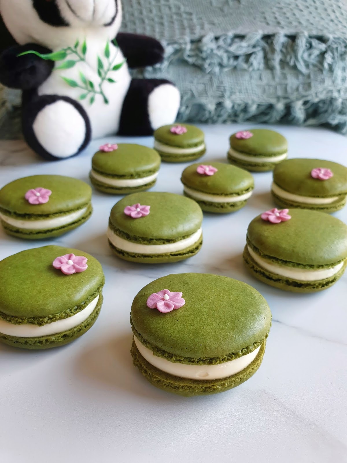 Matcha Macarons with Whipped White Chocolate Ganache Recipe