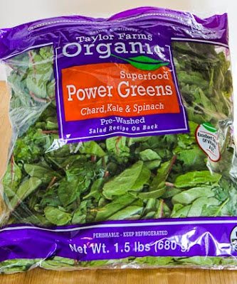 Power Greens Salad with Blueberries and Almonds found on KalynsKitchen.com