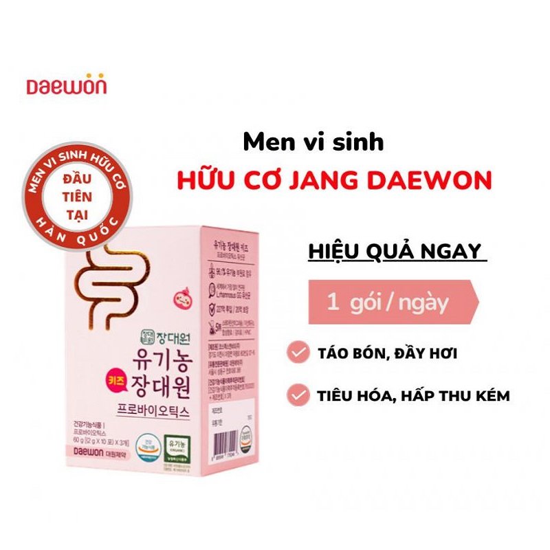 Men vi sinh hữu cơ Organic Jang Daewon Kids Probiotic Dành cho trẻ từ 6 tháng tuổi
