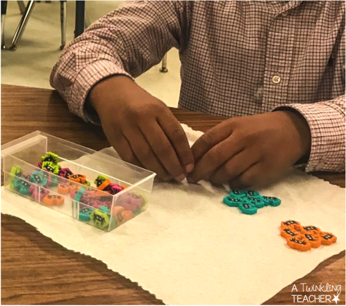 Mini Erasers in 3rd grade! A Twinkling Teacher