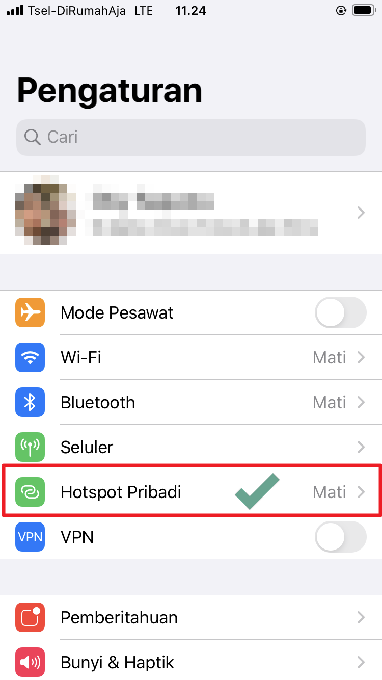 Cara memunculkan pengaturan Hotspot Pribadi yang hilang pada iPhone