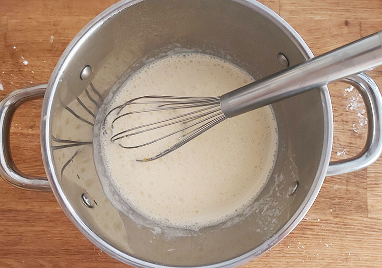 crème pâtissière avant cuisson
