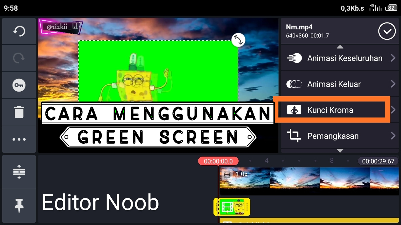 Cara Menggunakan Green Screen di Aplikasi Kinemaster Editor Noob