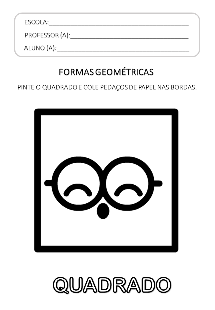 Atividades Escolares: Atividades com formas geométricas em inglês  Confira