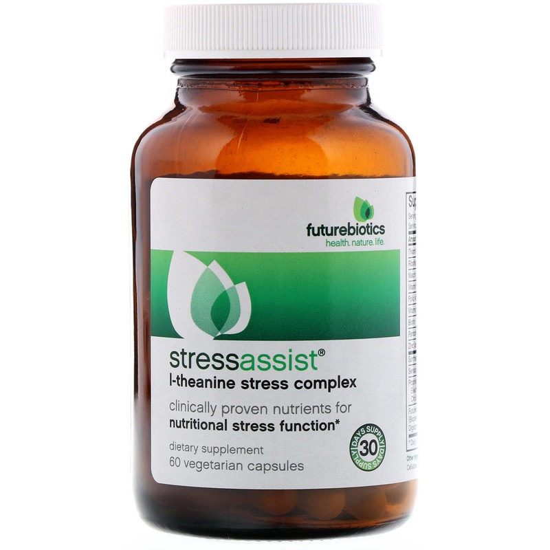 FutureBiotics, Stressassist, L-Theanine Stress Complex, 60 Vegetarian Capsules