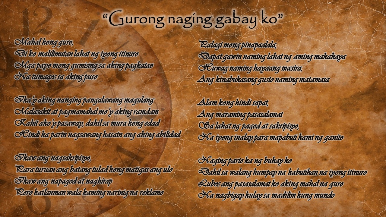 (Komunikasyon) Tula para sa Guro