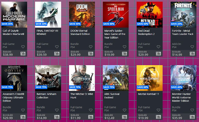 سوني تعلن إضافة المزيد من الألعاب بسعر رهيب جدا على خصومات متجر PlayStation Store 