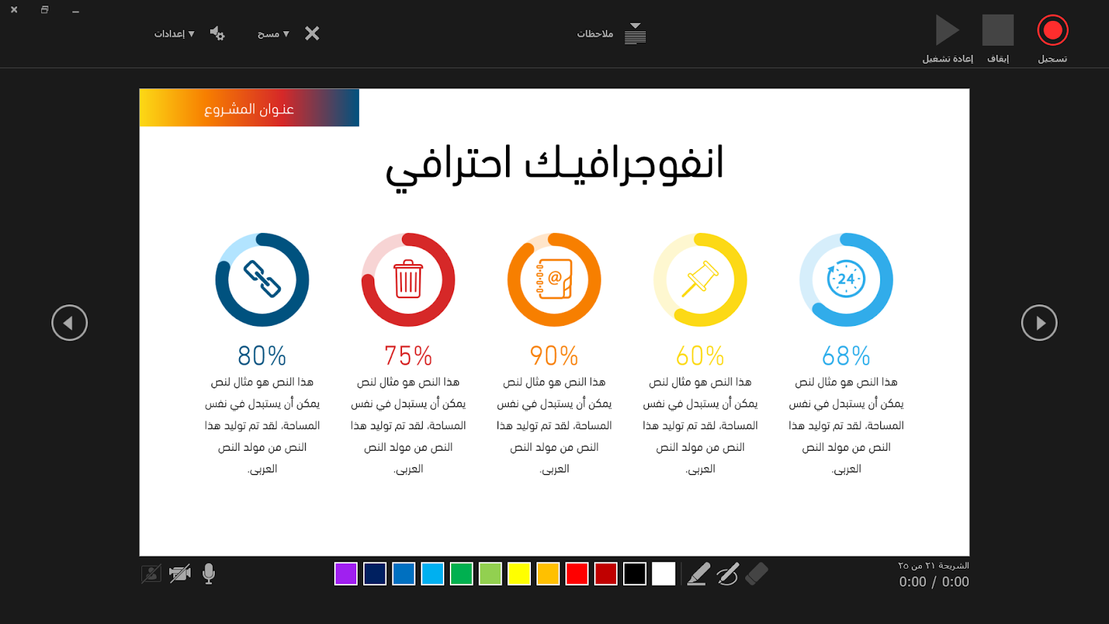 مقدم الشرائح في البوربوينت