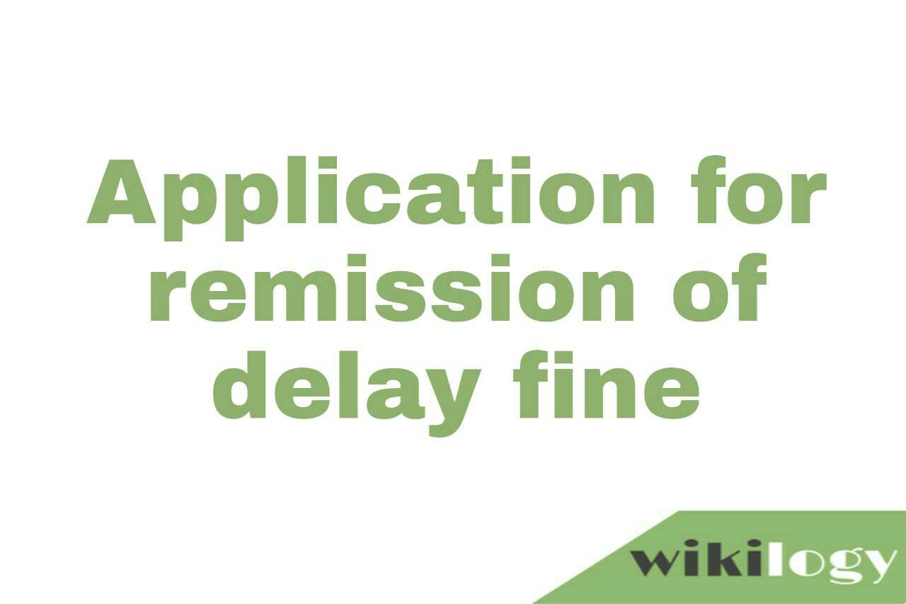 Application for remission of delay fine- for students