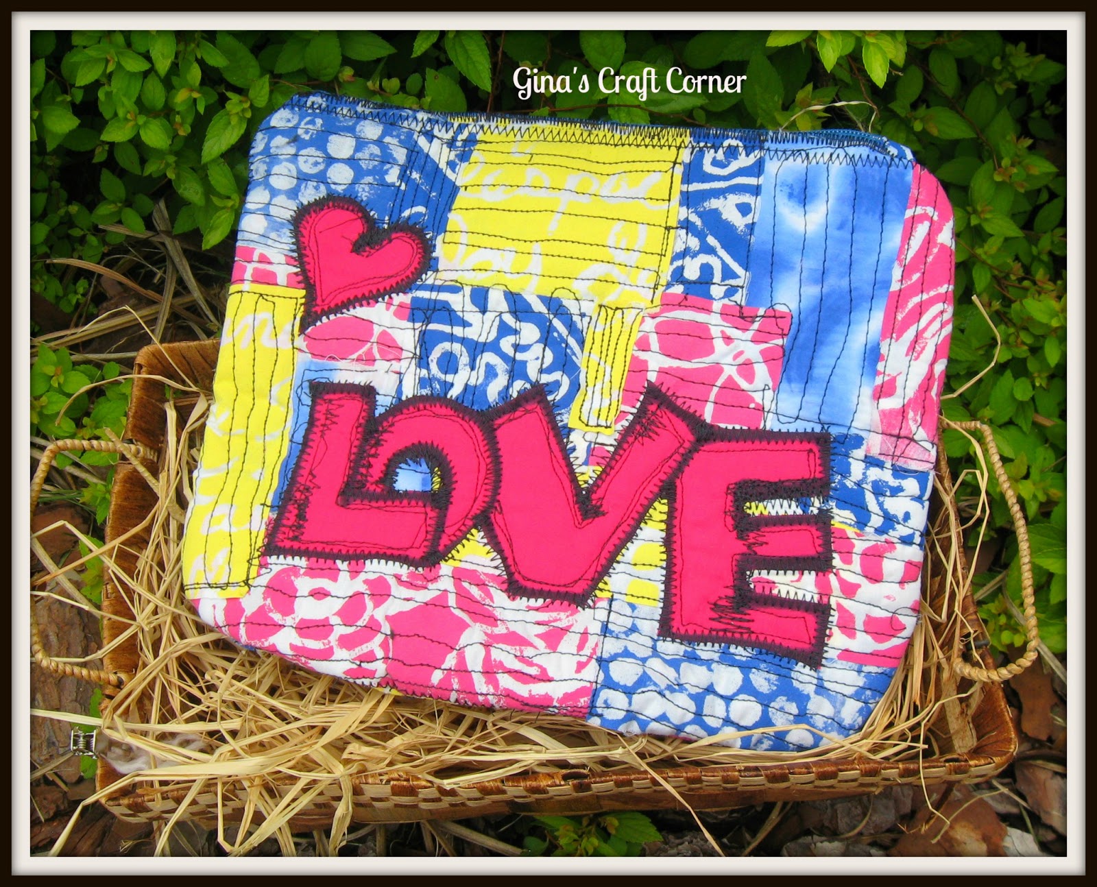 Gina's Craft Corner: Making a Bag from my Hand Painted Fabric