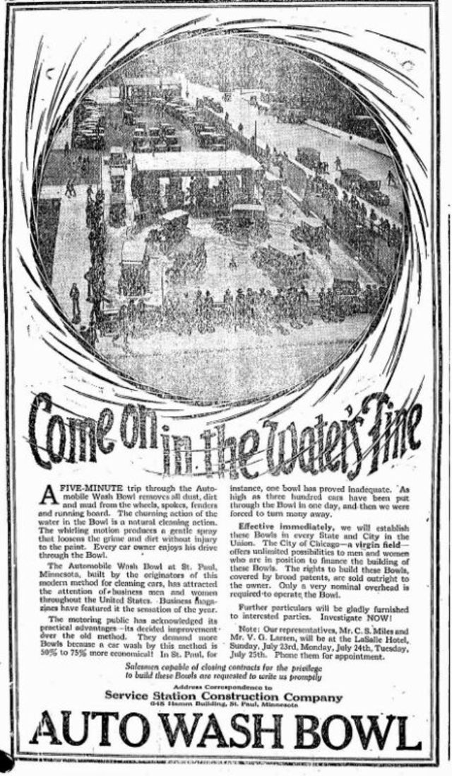 The Auto Wash Bowl in Chicago, ca. 1920s Vintage Everyday