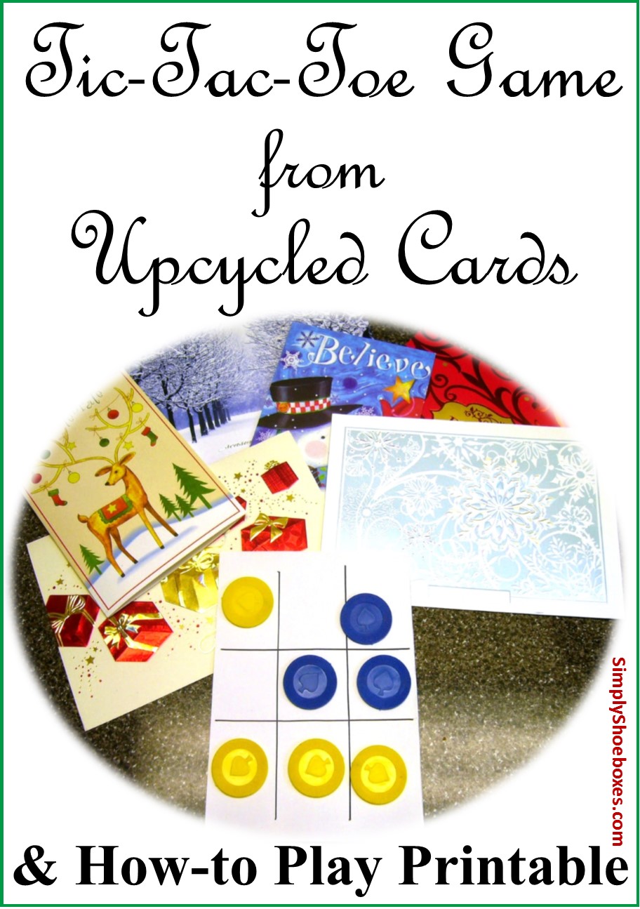 tic tac toe game from upcycled greeting cards perfect for operation christmas child shoeboxes - Shoebox Christmas Cards tic tac toe game from upcycled greeting cards perfect for operation christmas child shoeboxes - Shoebox Christmas Cards