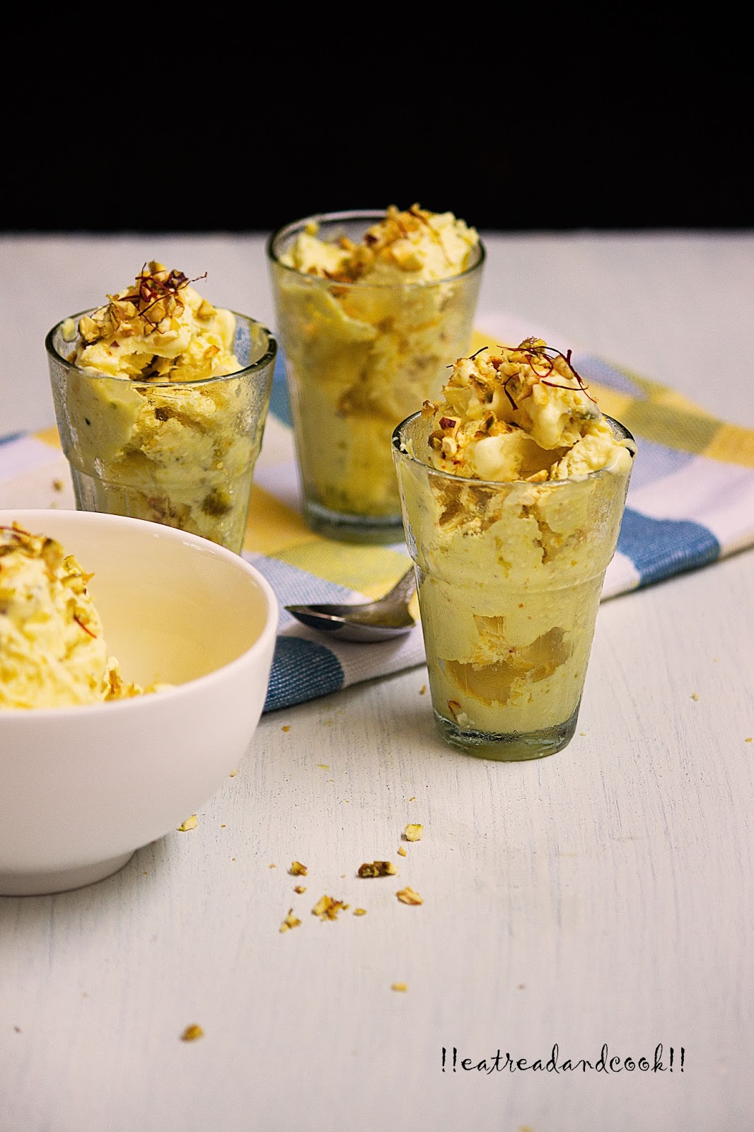 Saffron and Pistachio Ice Cream
