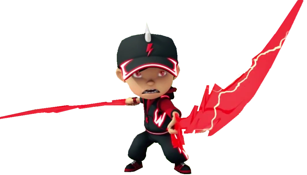 gambar boboiboy halilintar dalam aksi